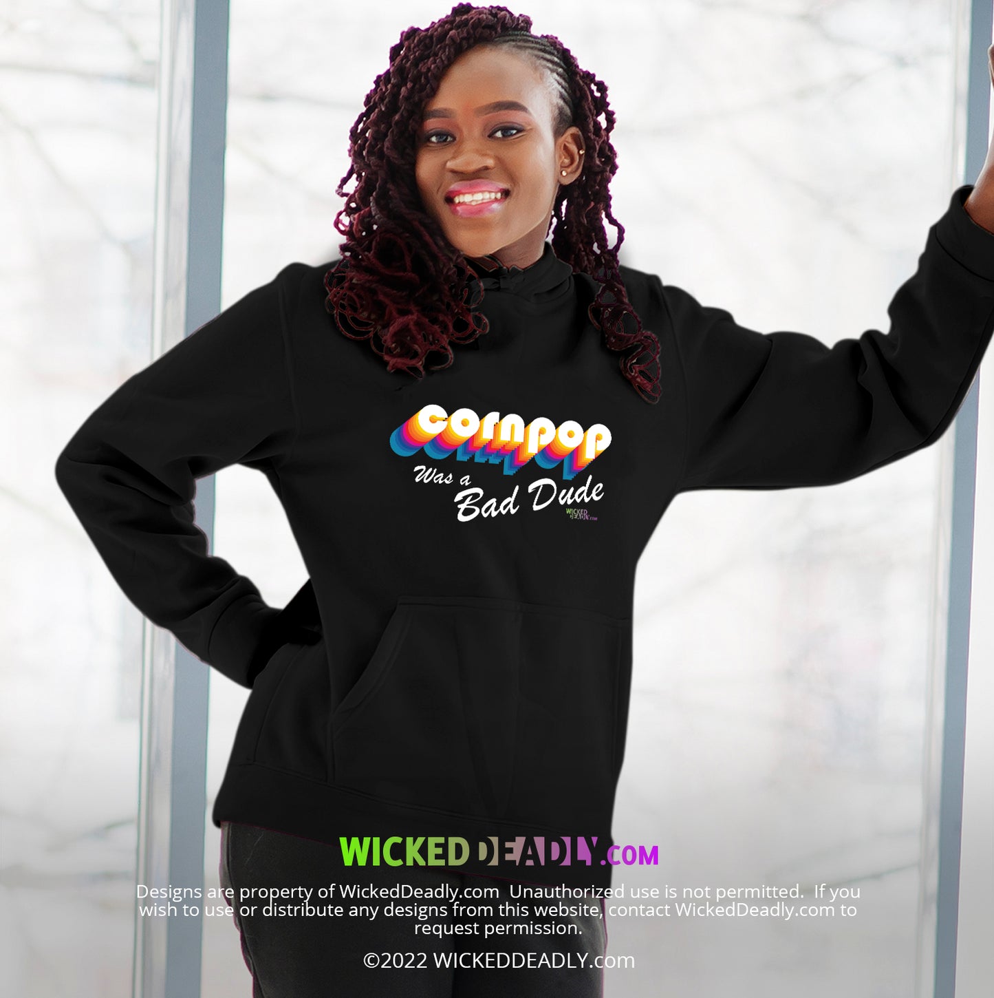 CornPop Was a Bad Dude #3 | PULL-OVER HOODIE (womens)