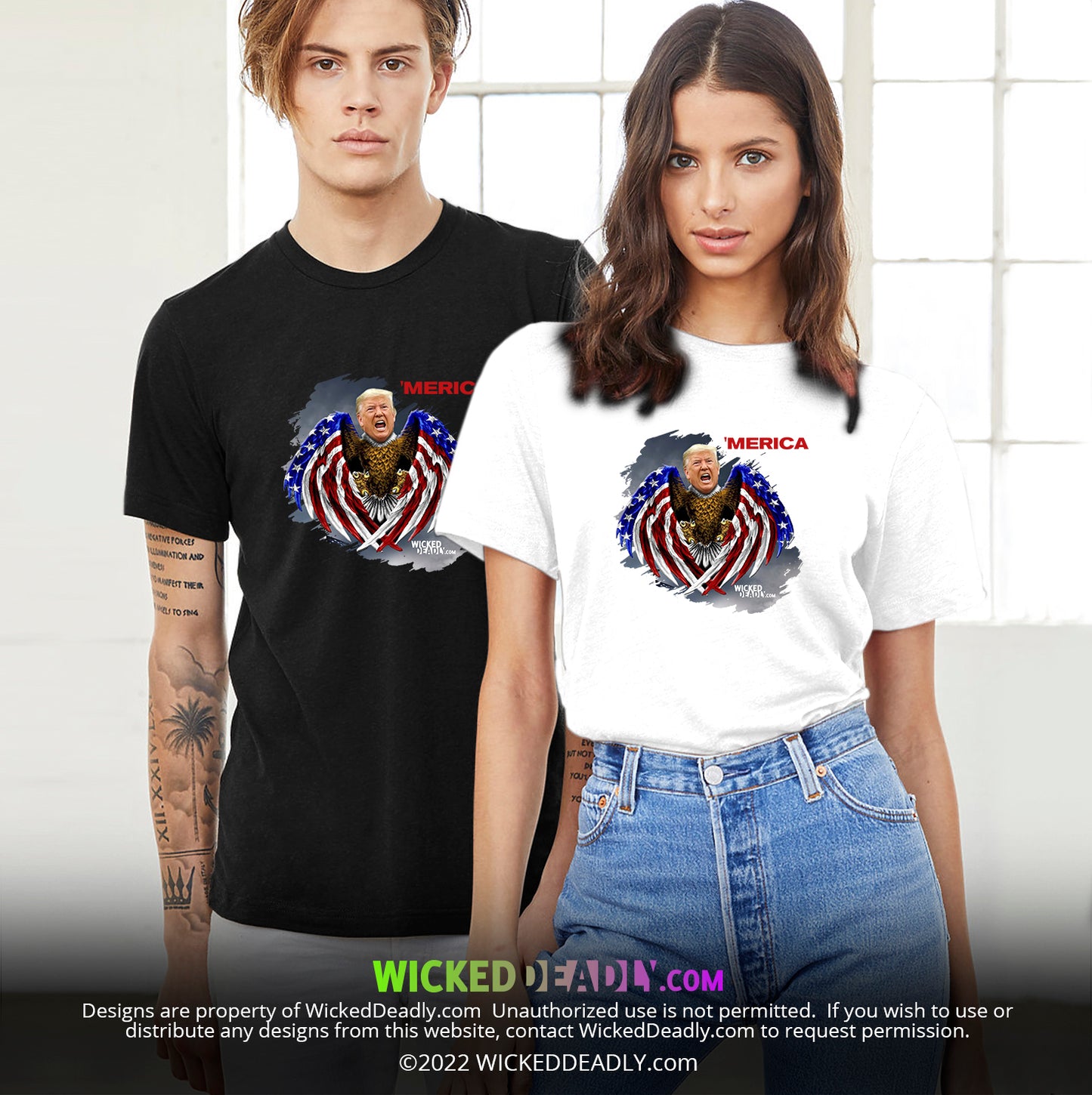 Merica Trump-Eagle | PREMIUM T-SHIRT (unisex)