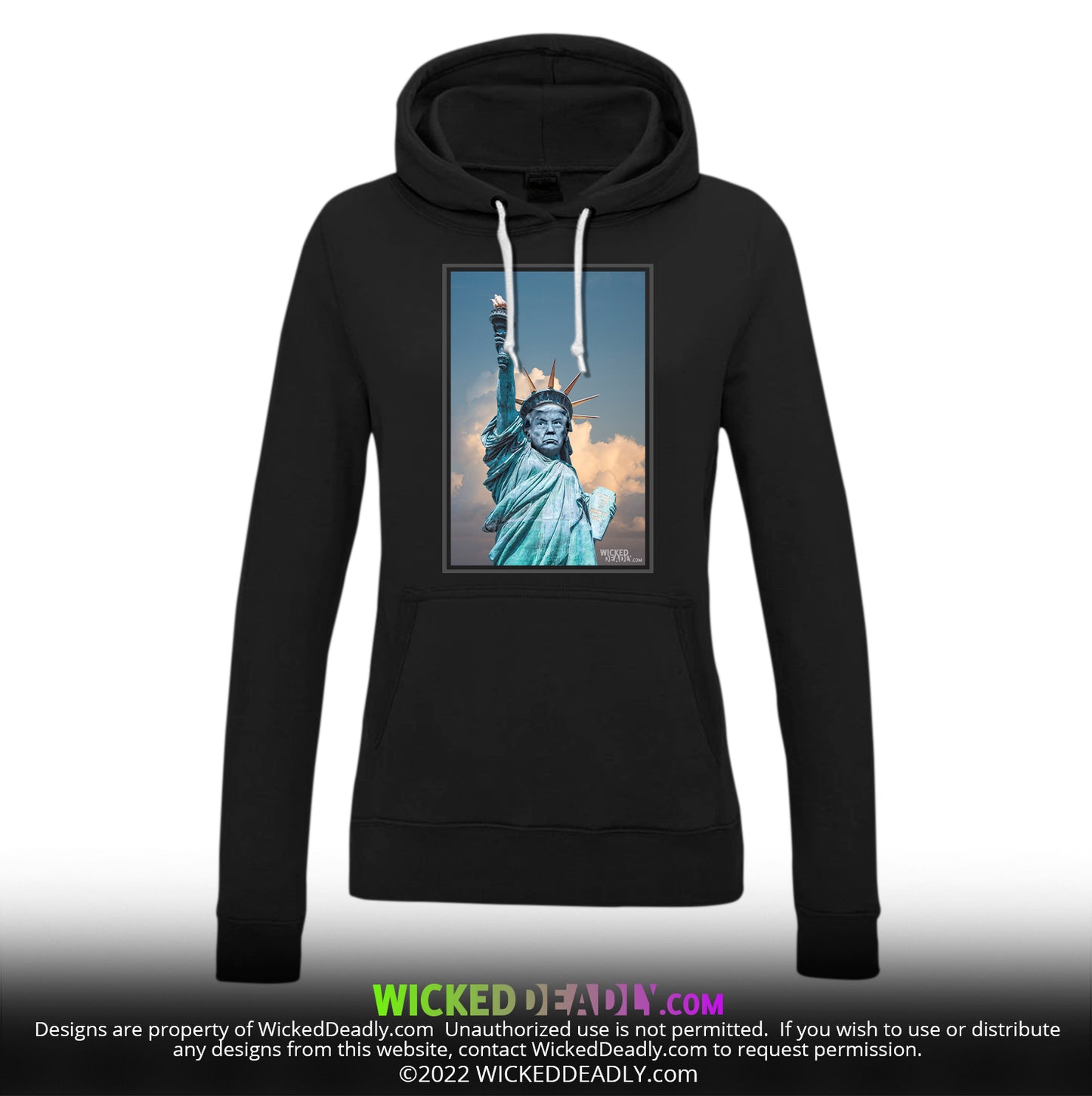 Statue of Trumperty Design #3 | PULL-OVER HOODIE (womens)