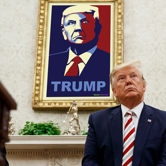 Trump Blue & Red portrait #2 | PREMIUM MATTE POSTER