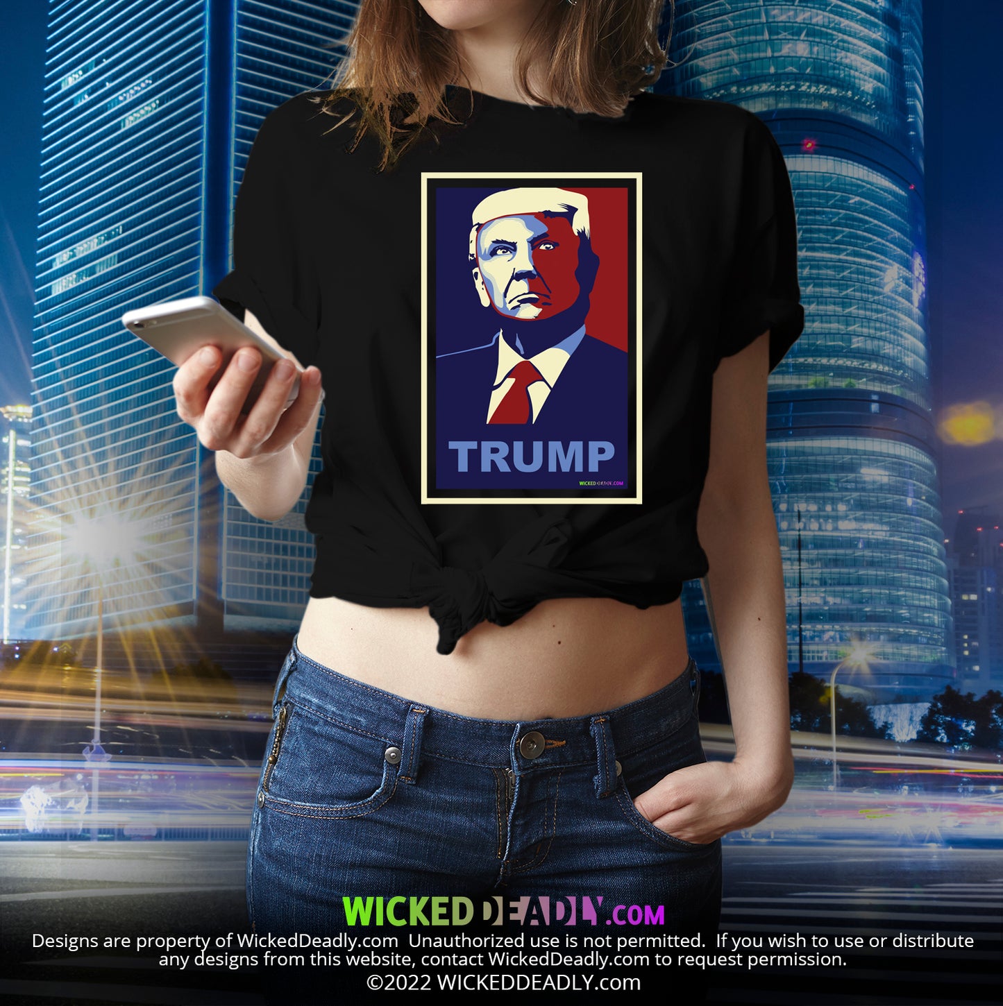 Trump Blue & Red portrait #2 | CLASSIC T-SHIRT (unisex)