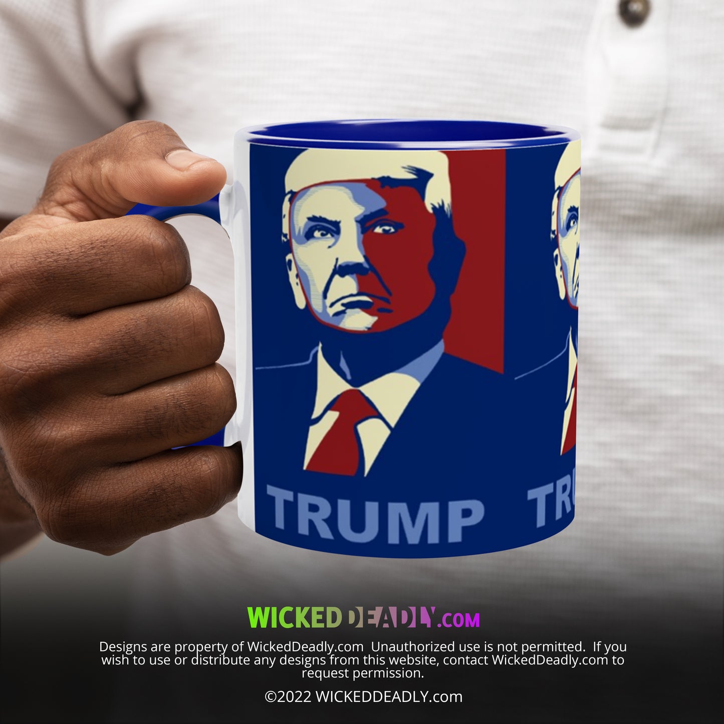 Trump Blue & Red portrait #1 | CLASSIC COFFEE MUG (11oz. Ceramic)