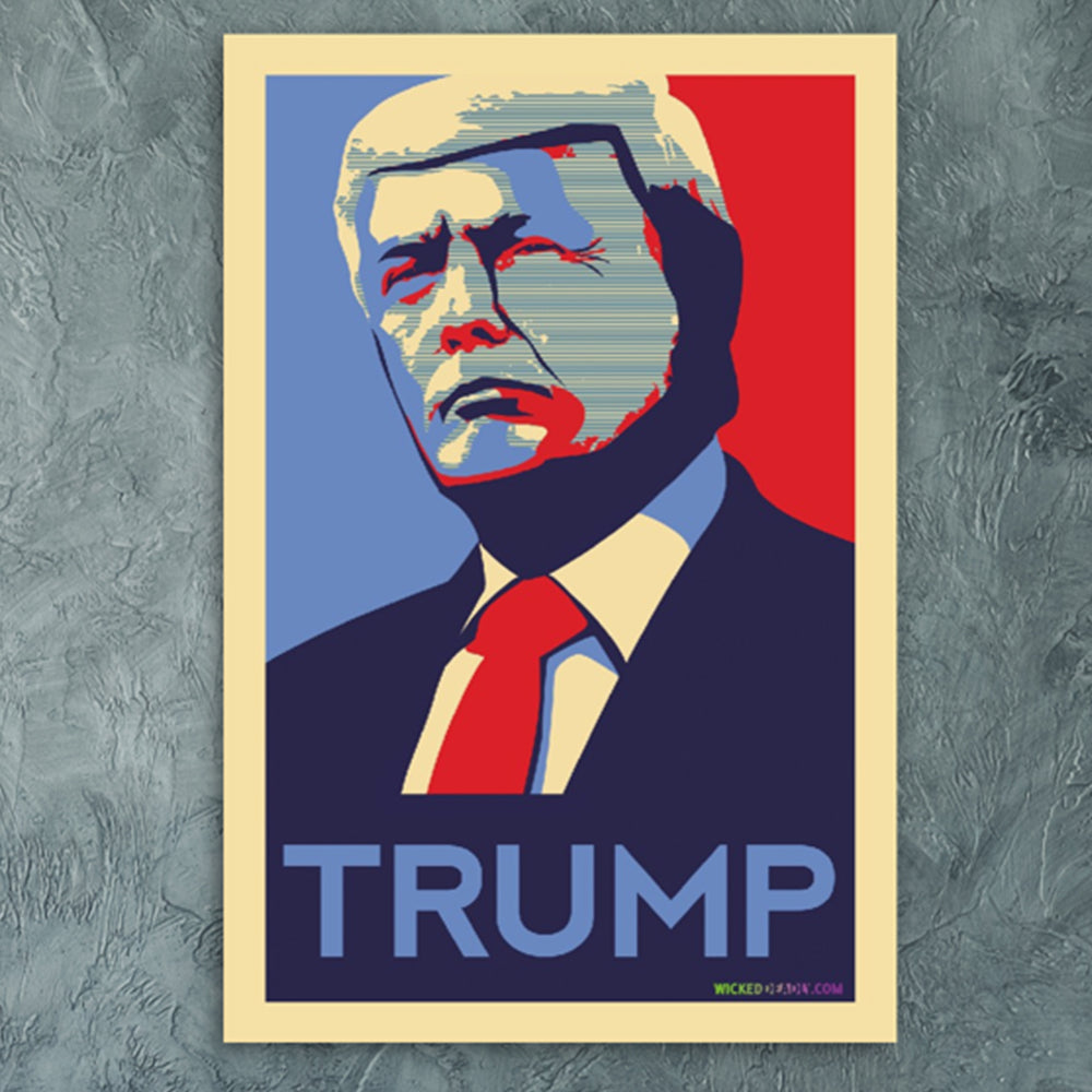 Trump Blue & Red portrait #1 | PREMIUM MATTE POSTER