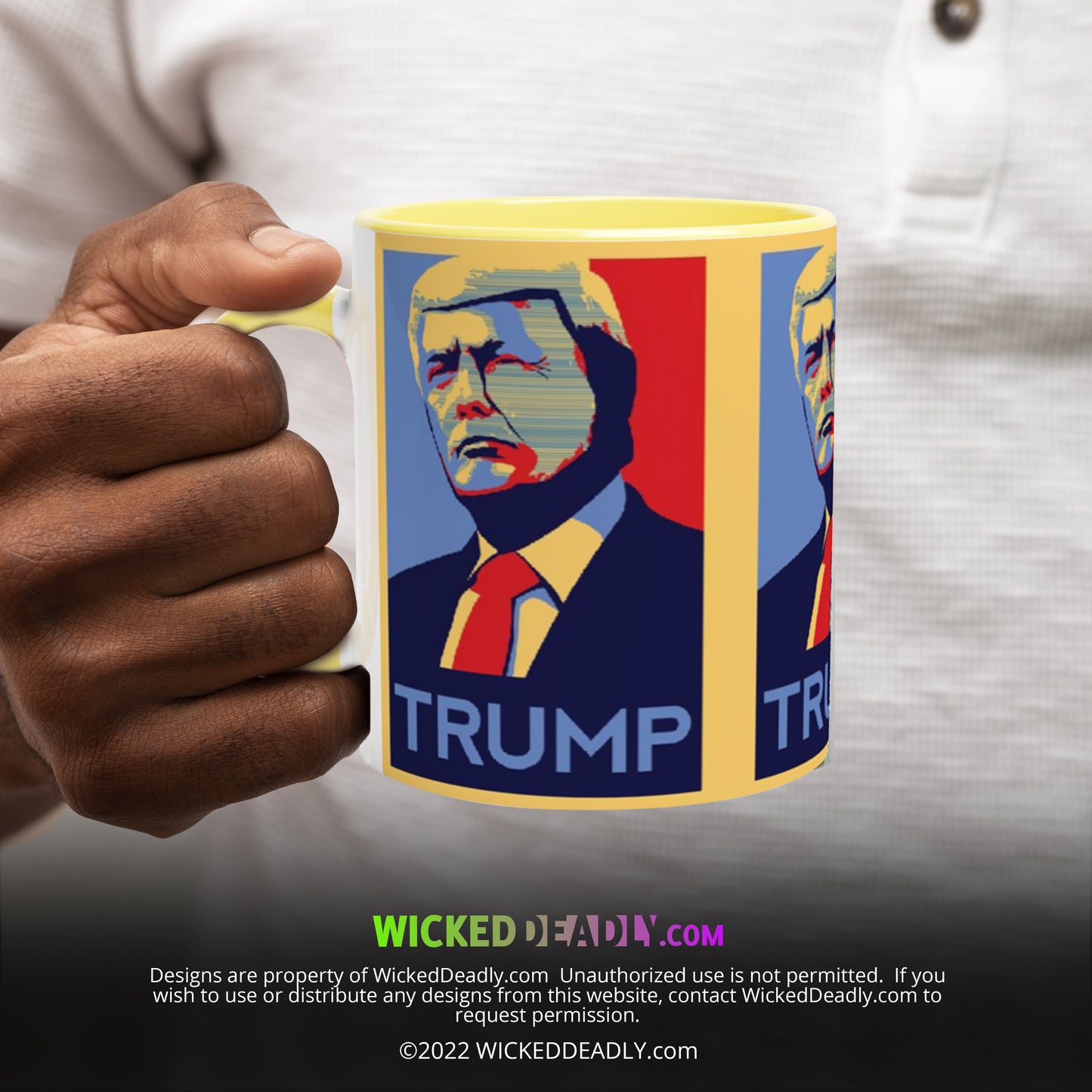 Trump Blue & Red portrait #2 | CLASSIC COFFEE MUG (11oz. Ceramic)