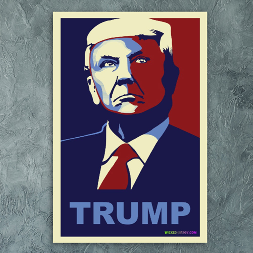 Trump Blue & Red portrait #2 | PREMIUM MATTE POSTER