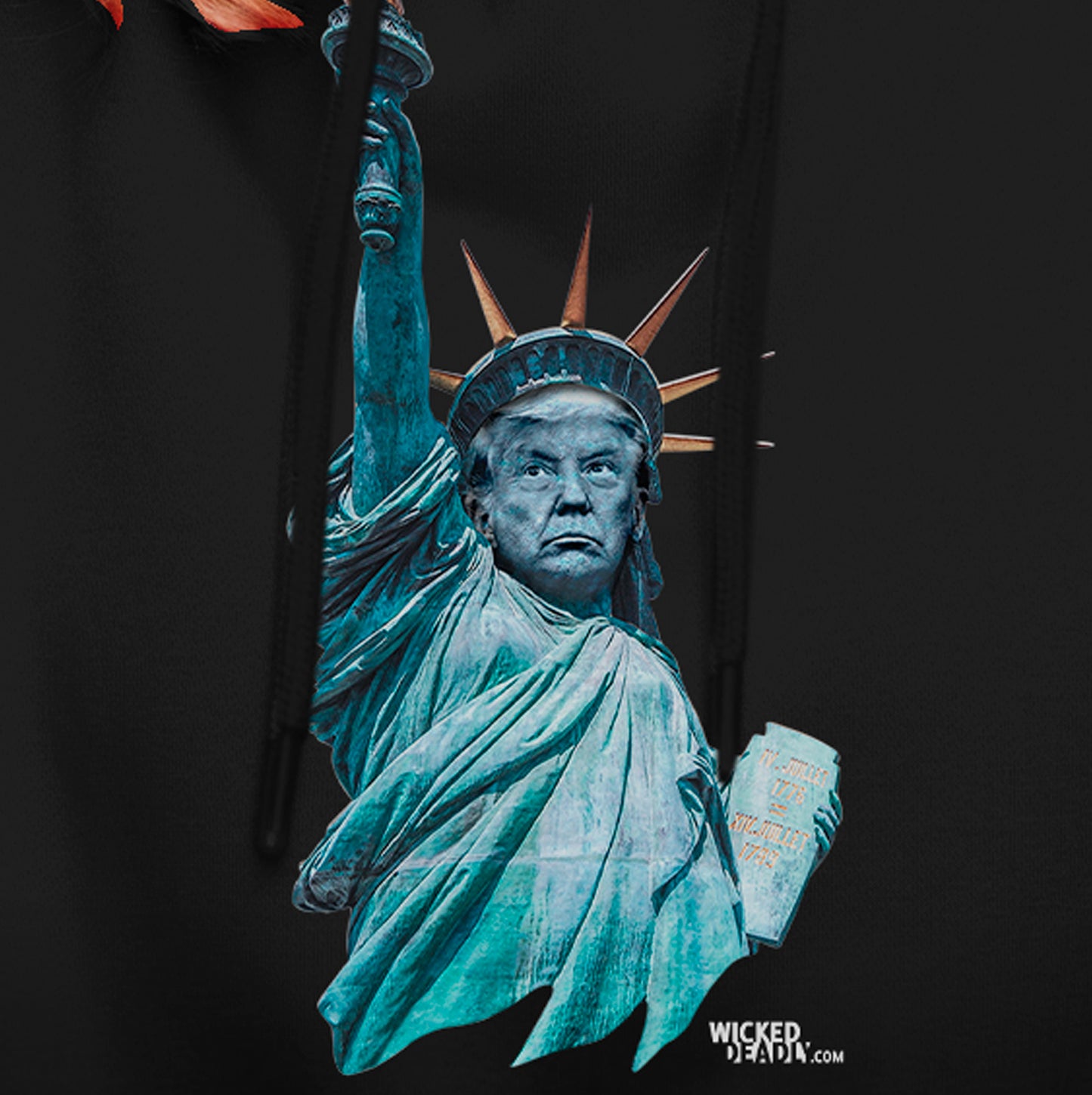 Statue of Trumperty Design #1 | PULL-OVER HOODIE (womens)