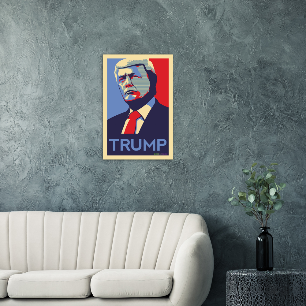 Trump Blue & Red portrait #1 | PREMIUM MATTE POSTER