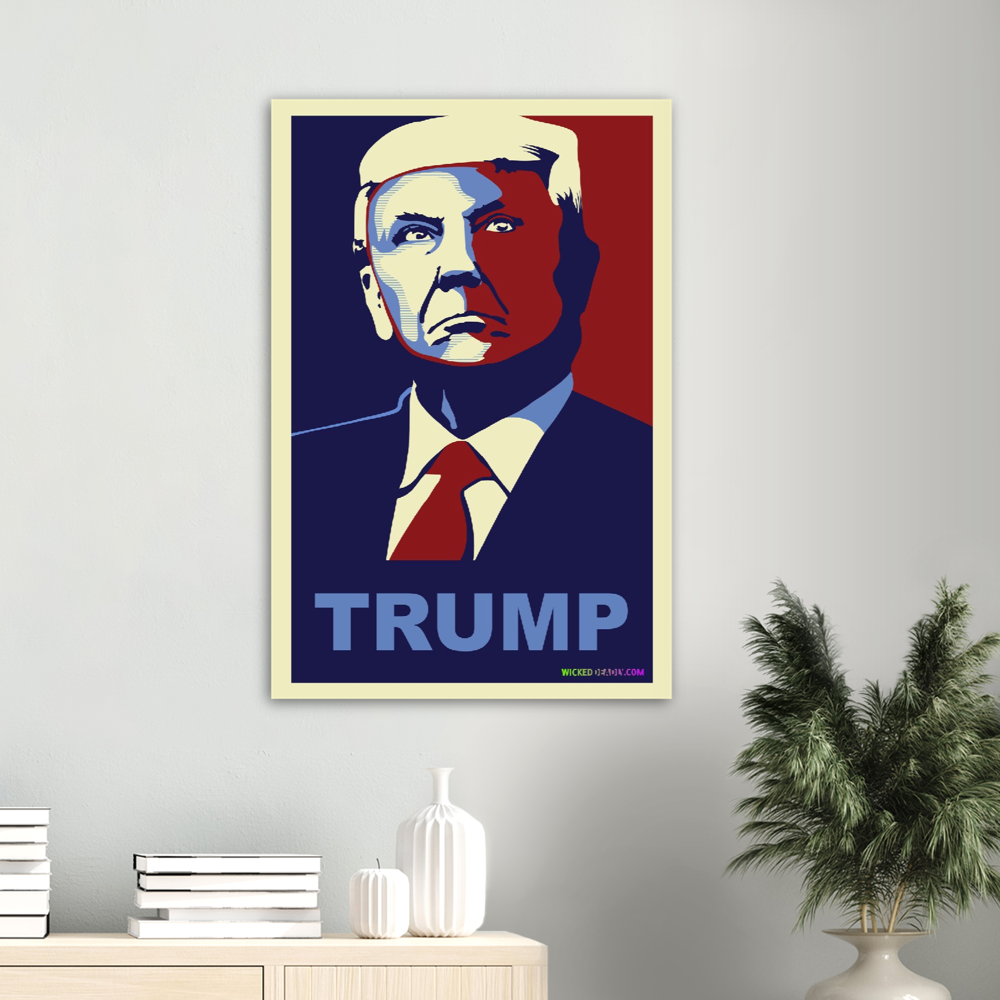 Trump Blue & Red portrait #2 | PREMIUM MATTE POSTER