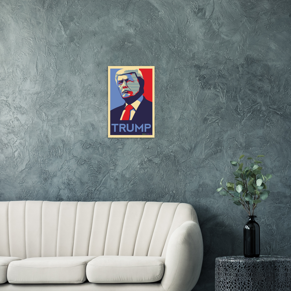 Trump Blue & Red portrait #1 | PREMIUM MATTE POSTER