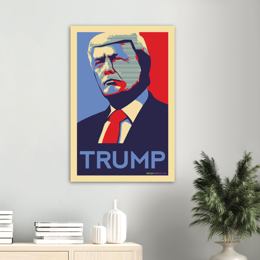 Trump Blue & Red portrait #1 | PREMIUM MATTE POSTER