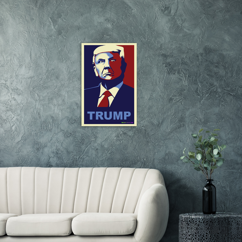 Trump Blue & Red portrait #2 | PREMIUM MATTE POSTER