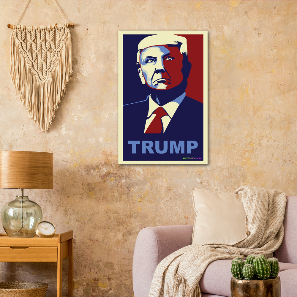 Trump Blue & Red portrait #2 | PREMIUM MATTE POSTER