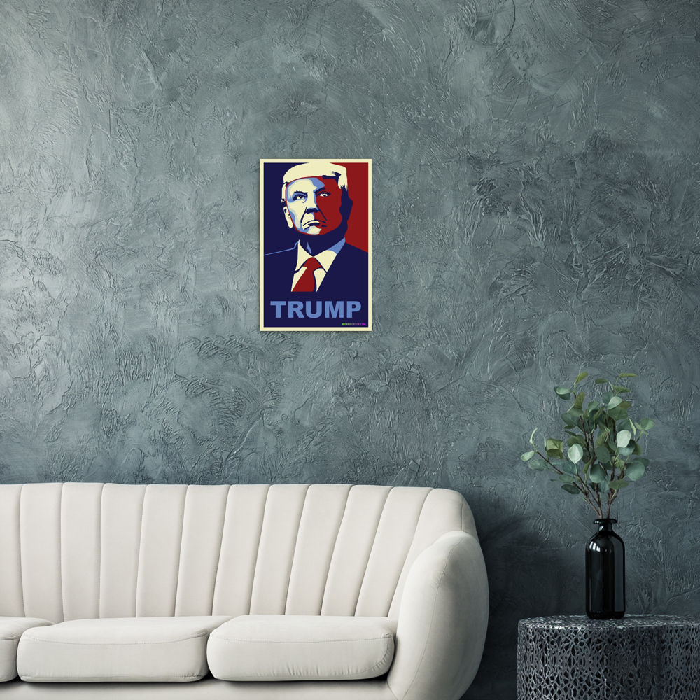 Trump Blue & Red portrait #2 | PREMIUM MATTE POSTER